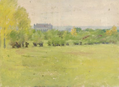 Landscape with a castle in the distance