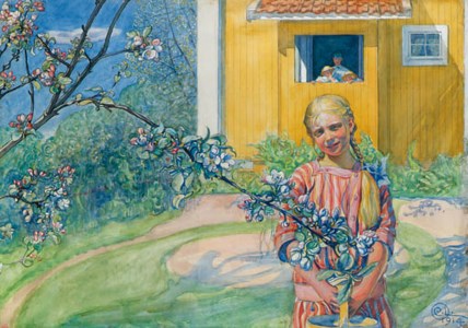 Flickan i äppelblom (Girl with apple blossom)
