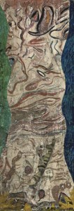 Totem; Couple embracing; Figure with a skull; Abstract; Butterfly; Abstract; Figures embracing; Kneeling lady