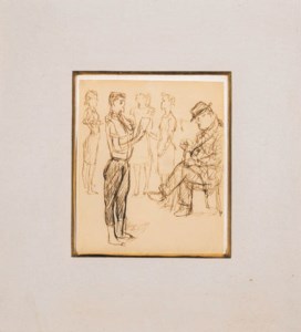 Massine and Diaghilev at rehearsal