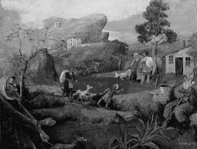 Scène de village