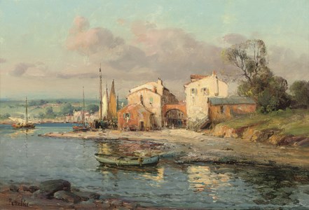 A fishing village thought to be near Martigues, France
