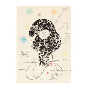 Joan Miró (Spanish, 1893-1983) Emehpylop Drypoint with cement imprint in colours, 1968, on Mandeure rag paper, 1968, signed and numbered 30/75 in pencil, printed by Arte Adrien Maeght, published by Maeght Éditeur, Paris, the full sheet, framedPlate 685 x 531mm (27 x 22in)Sheet 1041 x 733mm (41 x 28 7/8in)