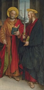 A lateral panel from an altarpiece: Saint Peter and Paul