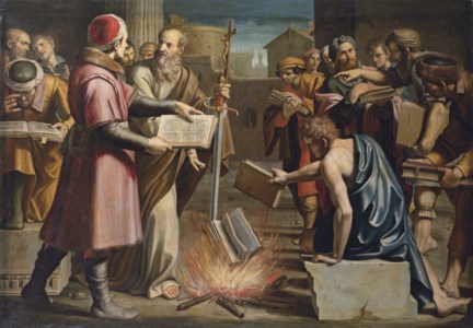 Saint Paul and the burning of pagan books at Ephesus