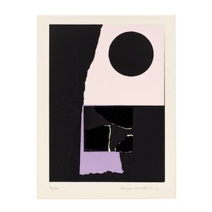 Louise Nevelson (American, 1899-1988) Untitled, from The New York Collection for Stockholm Screenprint in colours, 1973, on wove paper, signed and numbered 46/300 in pencil, printed by Styria Studio Inc., with their and the artist's inkstamp verso, published by Experiments in Art and Technology, Inc., New York, the full sheet, housed within the original printed paper sleeve, unframedSheet 303 × 225mm (11 15/16 × 8 7/8in)