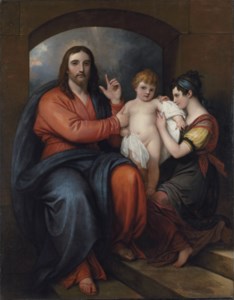 Christ the Saviour with a mother and child