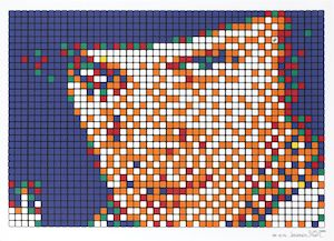 Invader (French, born 1969) Rubik Kubrick Clockwork Orange (Alex) Screenprint in colours, 2006, on wove paper, signed, dated and inscribed 'AP. 12/15' in pencil, one of fifteen artist's proofs aside from the numbered edition of 150, printed and published by Pictures on Walls, London, with their blindstamp, the full sheet, framedImage 450 x 660mm (17 3/4 x 26in)Sheet 498 x 699mm (19 1/4 x 27 1/2in)