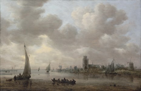 JAN JOSEFSZ. VAN GOYEN, A view of the Maas with Dordrecht beyond