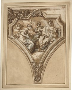 Temperance, Prudence and Fortitude: Design for a pendentive