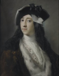 Portrait of Gustavus Hamilton (1710-1746), 2 n d Viscount Boyne, long bust-length, wearing an ermine trimmed coat, tricorn hat and mask