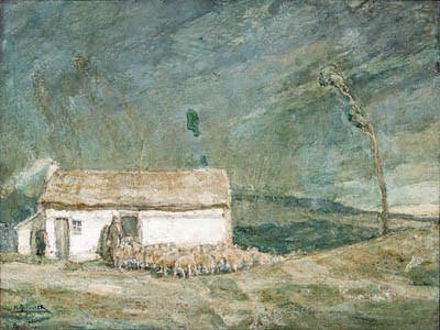 Shepherd with Herd
