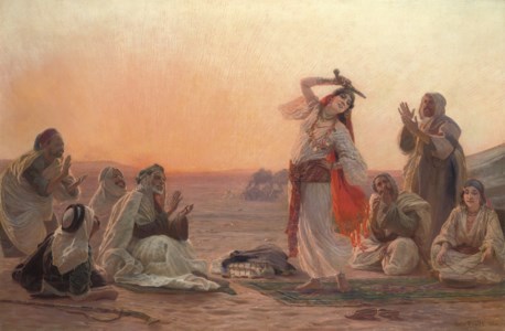 A dance at sunset
