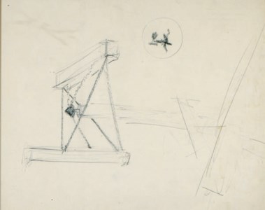 Untitled (Sculpture study); and a companion drawing