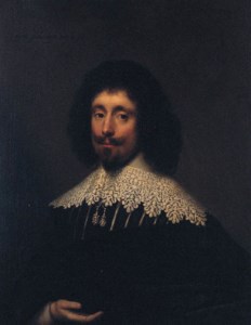 Portrait of a Gentleman, traditionally thought to be James Howell, half-length, in a black and white doublet, white lace collar, and black mantle