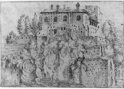 An Italianate fortified Villa on an Outcrop
