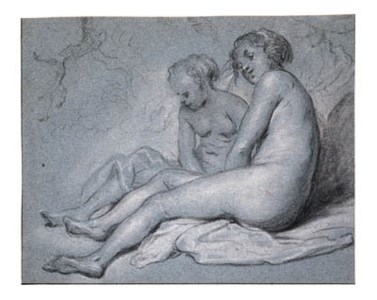 Study of two female seated Nudes