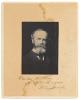 WILLIAM. Photograph Signed and Inscribed, "Charles A. Strong / with affectionate regards, Wm. James," bust portrait by Notman,