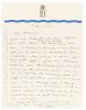 HENRI. Autograph Letter Signed, "H Matisse," to "Dear Sir," in French,