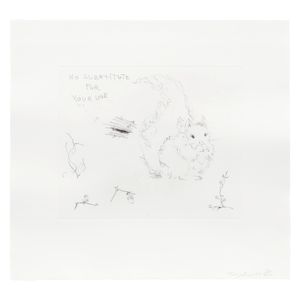 Dame Tracey Emin (British, born 1963) No Substitute For Your Love Soft-ground etching, 2003, on Hahnemühle paper, signed, dated and numbered 13/300 in pencil, printed by Hope Sufferance Press, published by Counter Editions, London, the full sheet, framedPlate 275 x 330mm (10 7/8 x 13in)Sheet 465 x 505mm (18 1/4 x 19 7/8in)