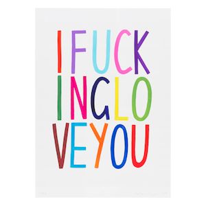 Alma Singer (British, born 1986) I Fucking Love You Archival Inkjet with varnish overlay, 2024, on Somerset Satin wove paper, signed, dated and numbered 3/25 in pencil, printed by Jealous Gallery & Print Studio, London, the full sheet, unframedSheet 560 x 400mm (22 x 15 3/4in)