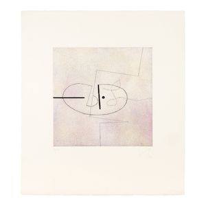 Victor Pasmore R.A. (British, 1908-1998) Images on the Wall Print B Etching with aquatint in colours, 1991-92, on BFK Rives wove paper signed with the initials, dated and numbered 50/50 in pencil, printed by Jack Shireff, Bath, published by Marlborough Graphics, London, the full sheet, unframedImage 302 x 302mm (12 x 12in)Sheet 562 x 500mm (22 1/8 x 19 3/4in)