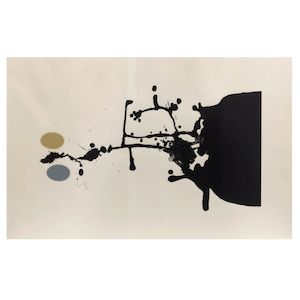 Victor Pasmore R.A. (British, 1908-1998) Black Tiger Screenprint in colours, 1979, on Arches wove paper, signed with the intials, dated and numbered 51/70 in pencil, printed by Kelpra Studio, with their ink stamp verso, published by CCA, London, the full sheet, framedSheet 802 x 1210mm (31 5/8 x 47 5/8in)