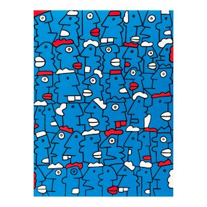 Thierry Noir (French, born 1958) Fast Form Manifest (Blue) Screenprint in colours, 2016, on Somerset Satin paper, signed and numbered 13/50 in white crayon, co-published by the artist and Howard Griffin Prints, London, the full sheet, unframedSheet 1000 x 749mm (39 3/8 x 29 1/2in)