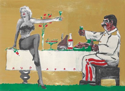 Stalin and Marilyn at the table