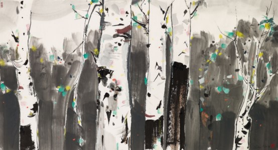 Wu Guanzhong, White Birch