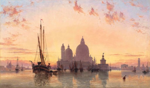 Sunset behind Santa Maria della Salute, Venice