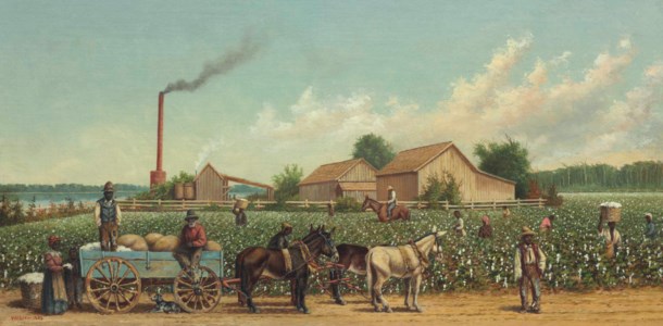 Plantation Wagon Scene