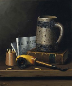 Still Life with New York Herald , Beer Stein and Pipe