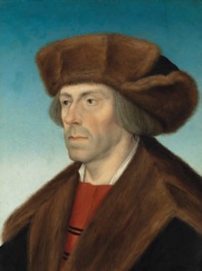 Portrait of a gentleman, bust-length, in a fur hat and a fur-trimmed coat