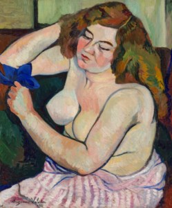 Femme nue assise
