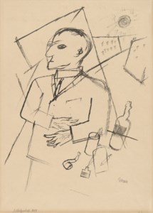 Selbstporträt (recto); Tragödie ( verso )