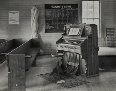 Church Organ with Pews, Alabama, 1936