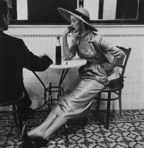 Vogue' Fashion photograph ( Café in Lima, Jean Patchett), 1948