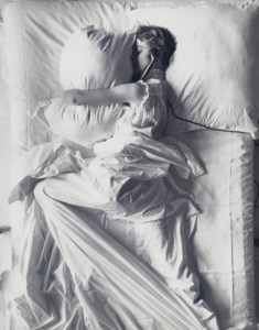 Girl in bed on Telephone (Jean Patchett), New York, April 2,1949