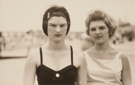 Two girls on the Beach Coney Island, NY, 1958