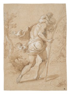 Saint Christopher carrying the Christ Child