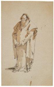 A bearded oriental facing left