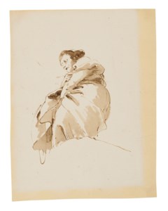 A standing woman seen from below