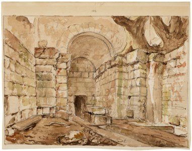 The entrance to the Roman Tunnel of Lake Albano