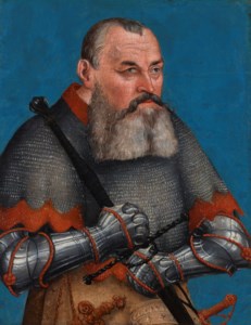 Henry IV the Devout, Duke of Saxony, Margrave of Meissen (1473-1541), half-length, in armor, with a two-handed sword