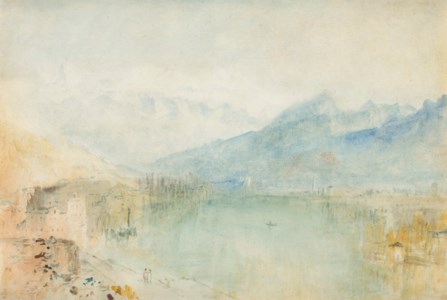 The River Aare at Thun, looking towards Lake Thun, with the Niesen and the Bernese Alps beyond