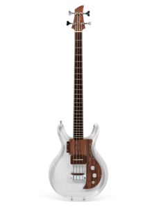 A LUCITE SOLID-BODY ELECTRIC BASS GUITAR