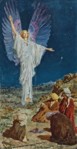 The angel appearing to the shepherds