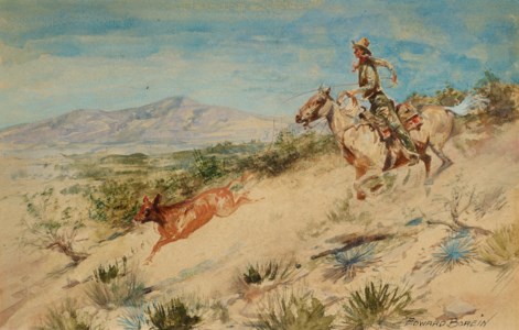 Roping a Calf