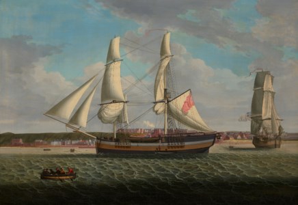 A Departing Brig off Maryport Harbor